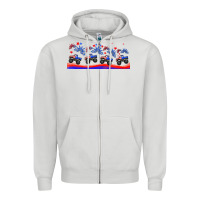 Dove Grey american truck libbey glass Zipper Hoodie - HRA Design Shop