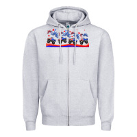 Heather Grey american truck libbey glass Zipper Hoodie - HRA Design Shop