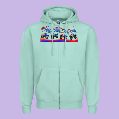 American Truck Libbey Glass Zipper Hoodie Designed By Hra Design Shop