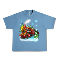 Pebble Blue christmas polar express Urban Heavy Tee - Zillion Design Studio