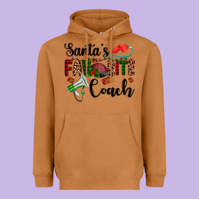 Santa's Favorite Coach Heavyweight Hoodie Designed By Adodesignshop