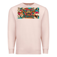 Pale Pink bus driver school bus cowhide license plate Premium Sweatshirt - Artiststas