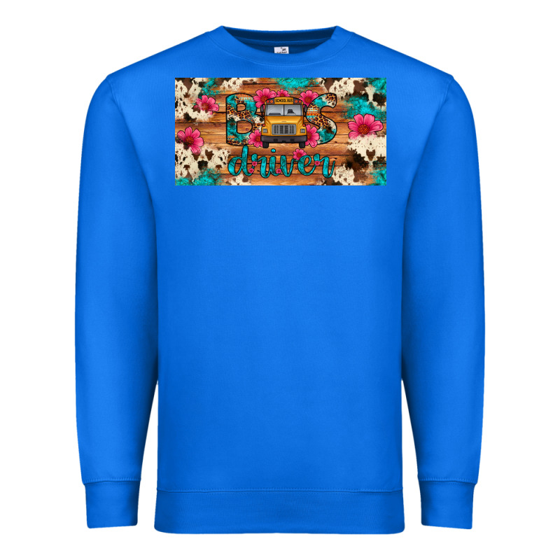 Bus Driver School Bus Cowhide License Plate Premium Sweatshirt by Artiststas | Teevron
