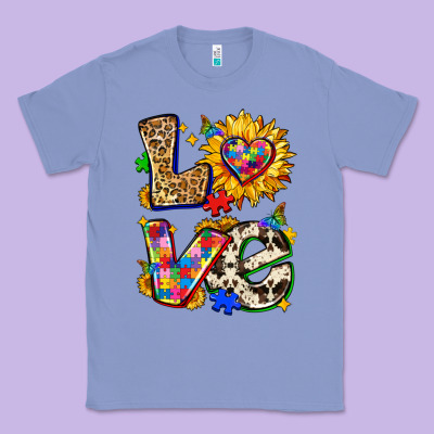 Autism Love Classic Tee Designed By Zillion Design Studio