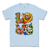 Dusty Blue autism love Classic Tee - Zillion Design Studio