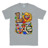 Heather Grey autism love Classic Tee - Zillion Design Studio