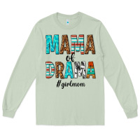Matcha mama of drama girl mom Long Sleeve Tee - texasbilliewilder