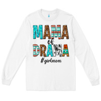 Mama Of Drama Girl Mom Long Sleeve Tee | Teevron