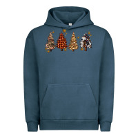 Pigment Midnight Navy howdy christmas trees Urban Hoodie - MaliasSmallBusiness