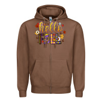 Chestnut hello fall Zipper Hoodie - CowhideDigitalArt