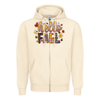 Sandshell hello fall Zipper Hoodie - CowhideDigitalArt