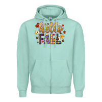 Seafoam hello fall Zipper Hoodie - CowhideDigitalArt