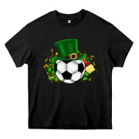 Black Football Ball Heavy Core Tee - CowhideDigitalArt
