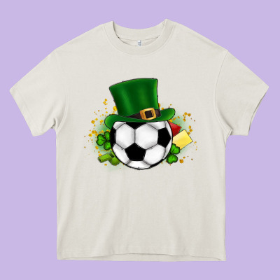 Football Ball Heavy Core Tee Designed By Cowhidedigitalart