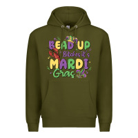 Army Green bead up bitches it's mardi gras Premium Hoodie - MaliasSmallBusiness