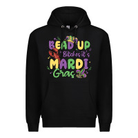 Black bead up bitches it's mardi gras Premium Hoodie - MaliasSmallBusiness