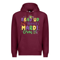 Burgundy bead up bitches it's mardi gras Premium Hoodie - MaliasSmallBusiness
