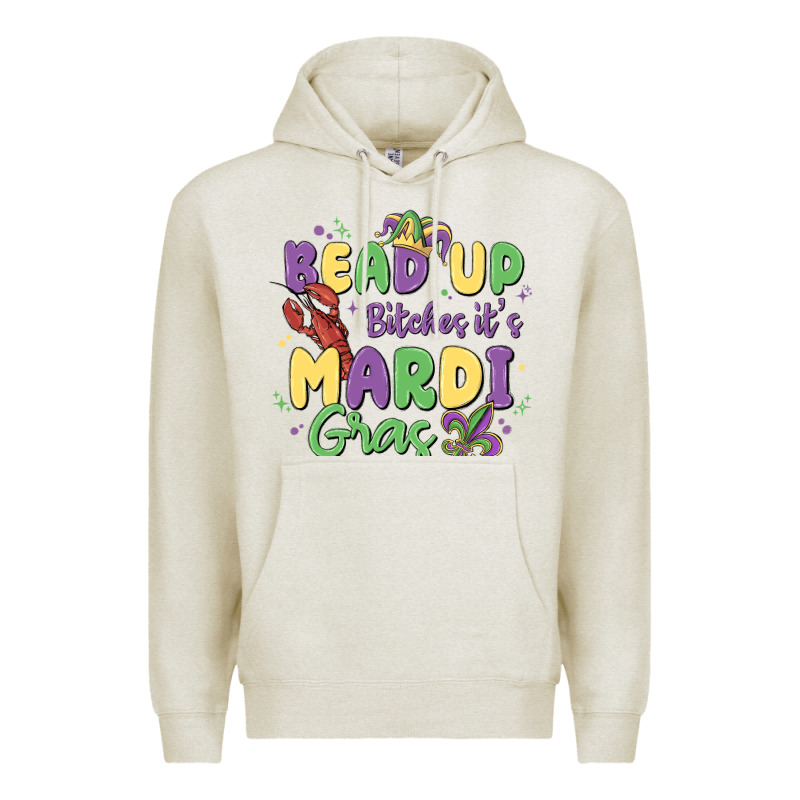 Bead Up Bitches It's Mardi Gras Premium Hoodie by MaliasSmallBusiness | Teevron