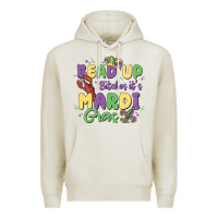Oatmeal Heather bead up bitches it's mardi gras Premium Hoodie - MaliasSmallBusiness