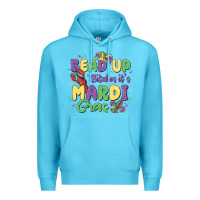 Ocean Blue bead up bitches it's mardi gras Premium Hoodie - MaliasSmallBusiness