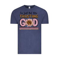 Vintage Denim im just out here trusting god Vintage Tee - MaliasSmallBusiness