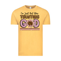 Vintage Mustard im just out here trusting god Vintage Tee - MaliasSmallBusiness