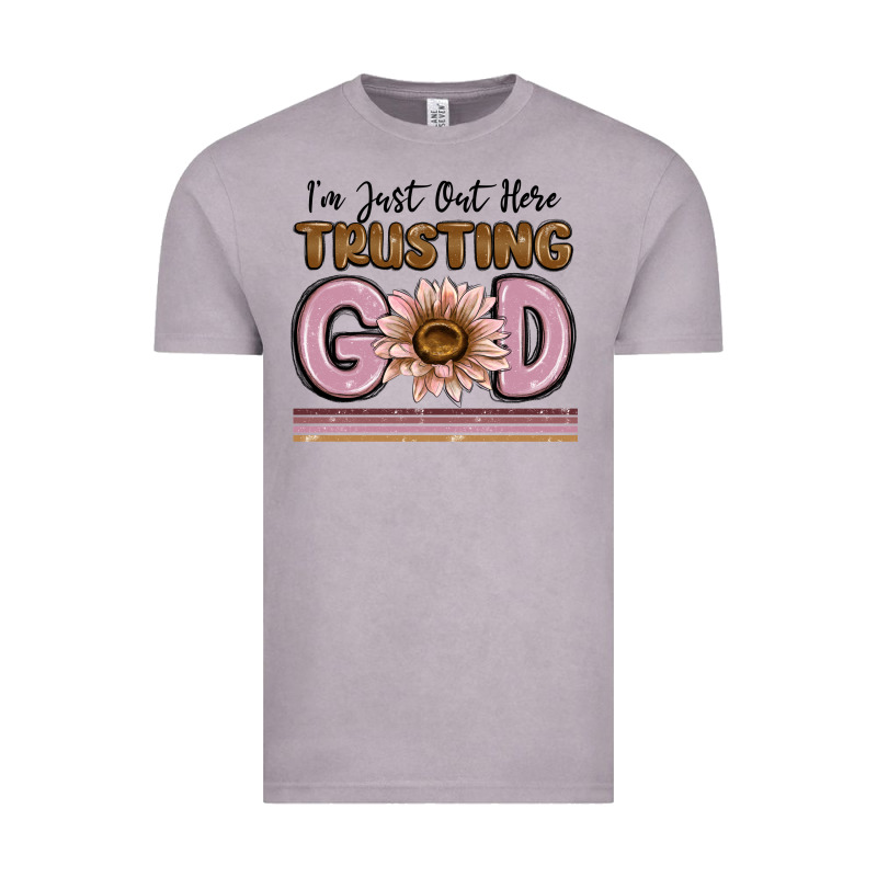 Im Just Out Here Trusting God Vintage Tee by MaliasSmallBusiness | Teevron