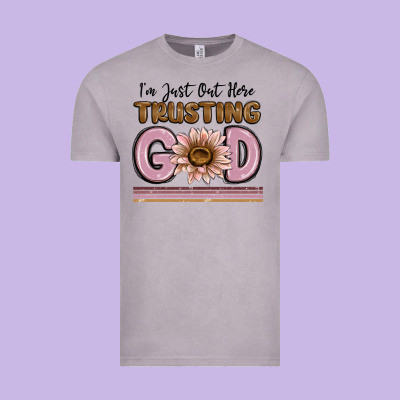 Vintage Tee im just out here trusting god