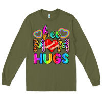 Army Green free mom hugs Long Sleeve Tee - Zillion Design Studio