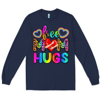Navy free mom hugs Long Sleeve Tee - Zillion Design Studio