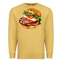 Antique Gold American hamburger Premium Sweatshirt - AdoDesignShop