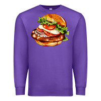 Purple American hamburger Premium Sweatshirt - AdoDesignShop