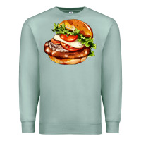 Seafoam American hamburger Premium Sweatshirt - AdoDesignShop