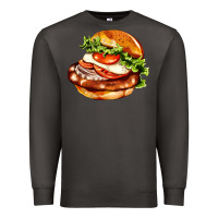 Smoke American hamburger Premium Sweatshirt - AdoDesignShop