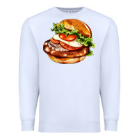 White American hamburger Premium Sweatshirt - AdoDesignShop