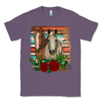 Lavender horses with roses Classic Tee - RanaPortraitStore