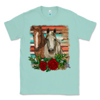 Seafoam horses with roses Classic Tee - RanaPortraitStore