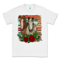 White horses with roses Classic Tee - RanaPortraitStore