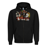 Black farm life Zipper Hoodie - SublimationCraftShop