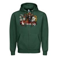 Sports Green farm life Zipper Hoodie - SublimationCraftShop