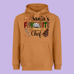 Santa's Favorite Chef Heavyweight Hoodie Designed By Adodesignshop