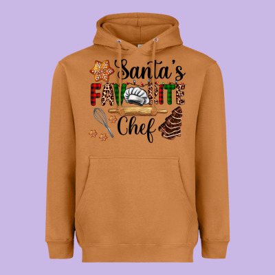 Santa's Favorite Chef Heavyweight Hoodie Designed By Adodesignshop