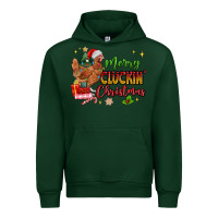 Forest Green Merry Cluckin' Christmas Urban Hoodie - MaliasSmallBusiness