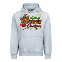 Heather Grey Merry Cluckin' Christmas Urban Hoodie - MaliasSmallBusiness