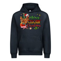 Navy Merry Cluckin' Christmas Urban Hoodie - MaliasSmallBusiness