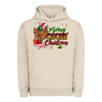 Pigment French Oak Merry Cluckin' Christmas Urban Hoodie - MaliasSmallBusiness