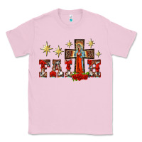 Bubblegum Pink faith our lady of guadalupe cross Classic Tee - BarkalooDesign