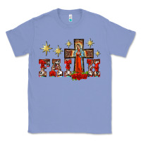 Colony Blue faith our lady of guadalupe cross Classic Tee - BarkalooDesign