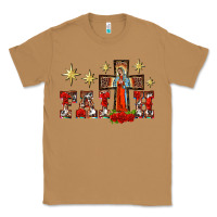 Toasted Coconut faith our lady of guadalupe cross Classic Tee - BarkalooDesign