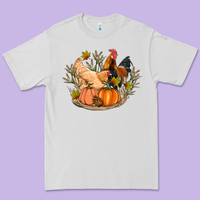 Fall Coop Animals Pumpkin Premium Tee Designed By Artiststas